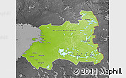 Physical Map of Oulu, darken, desaturated