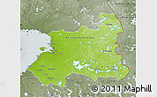 Physical Map of Oulu, semi-desaturated