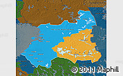 Political Map of Oulu, darken