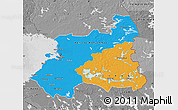 Political Map of Oulu, desaturated