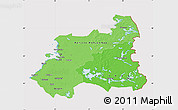 Political Shades Map of Oulu, cropped outside