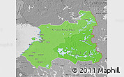 Political Shades Map of Oulu, desaturated