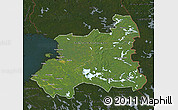 Satellite Map of Oulu, darken