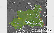 Satellite Map of Oulu, desaturated