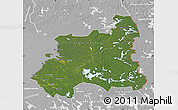 Satellite Map of Oulu, lighten, desaturated