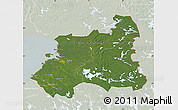 Satellite Map of Oulu, lighten