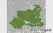 Satellite Map of Oulu, lighten, semi-desaturated