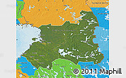 Satellite Map of Oulu, political outside