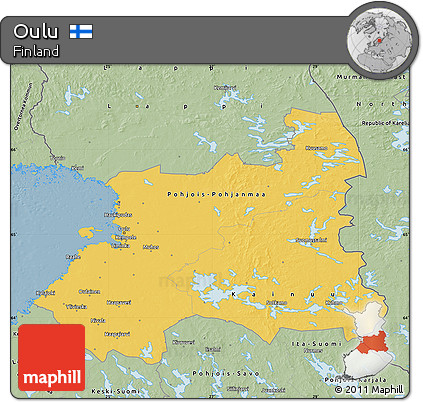 Savanna Style Map of Oulu