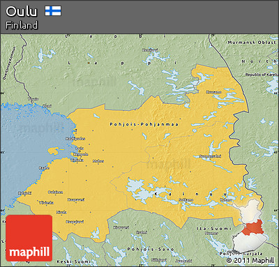 Savanna Style Map of Oulu