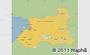 Savanna Style Map of Oulu, single color outside