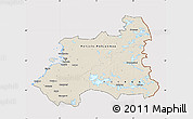 Shaded Relief Map of Oulu, cropped outside