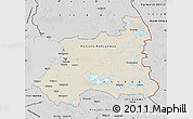 Shaded Relief Map of Oulu, desaturated