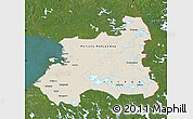 Shaded Relief Map of Oulu, satellite outside