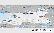 Gray Panoramic Map of Oulu