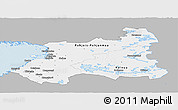 Gray Panoramic Map of Oulu, single color outside
