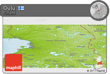 Physical Panoramic Map of Oulu