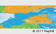 Political Panoramic Map of Oulu