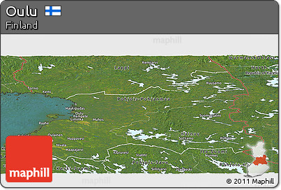 Satellite Panoramic Map of Oulu