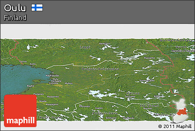 Satellite Panoramic Map of Oulu