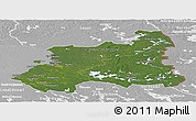 Satellite Panoramic Map of Oulu, lighten, desaturated