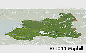 Satellite Panoramic Map of Oulu, lighten