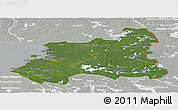 Satellite Panoramic Map of Oulu, lighten, semi-desaturated