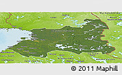 Satellite Panoramic Map of Oulu, physical outside