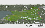 Satellite Panoramic Map of Oulu, semi-desaturated