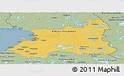 Savanna Style Panoramic Map of Oulu