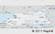 Silver Style Panoramic Map of Oulu