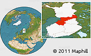Satellite Location Map of Pohjois-Pohjanmaa, highlighted country