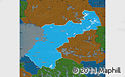 Political Map of Pohjois-Pohjanmaa, darken