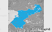 Political Map of Pohjois-Pohjanmaa, desaturated