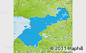 Political Map of Pohjois-Pohjanmaa, physical outside