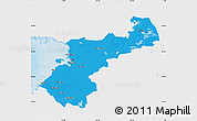 Political Map of Pohjois-Pohjanmaa, single color outside