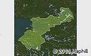 Satellite Map of Pohjois-Pohjanmaa, darken