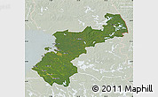 Satellite Map of Pohjois-Pohjanmaa, lighten