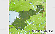 Satellite Map of Pohjois-Pohjanmaa, physical outside
