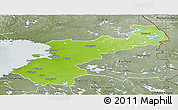 Physical Panoramic Map of Pohjois-Pohjanmaa, semi-desaturated