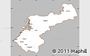 Gray Simple Map of Pohjois-Pohjanmaa, cropped outside