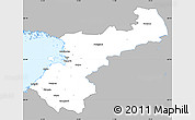 Gray Simple Map of Pohjois-Pohjanmaa, single color outside