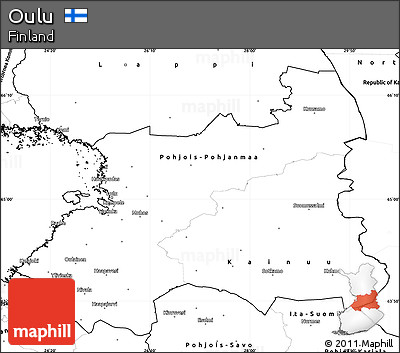Blank Simple Map of Oulu