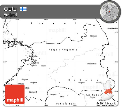 Blank Simple Map of Oulu