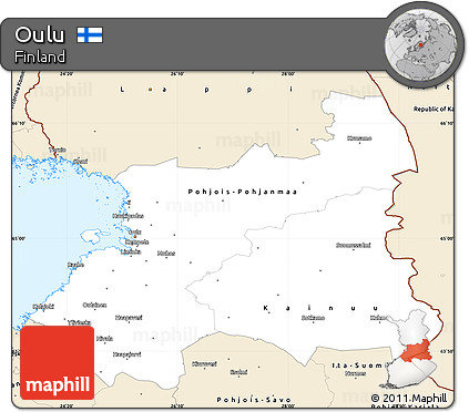 Classic Style Simple Map of Oulu