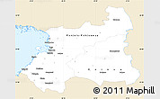 Classic Style Simple Map of Oulu, single color outside