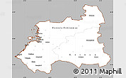 Gray Simple Map of Oulu, cropped outside