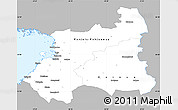 Gray Simple Map of Oulu, single color outside