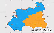 Political Simple Map of Oulu, cropped outside