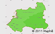 Political Shades Simple Map of Oulu, cropped outside